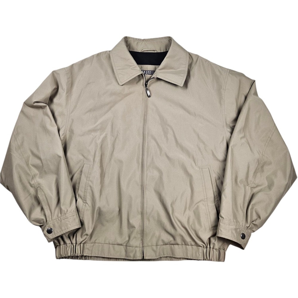 Mens Minimalist Tan‎ Harrington Jacket Full Zip Windbreaker Size XL